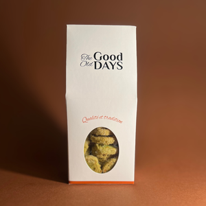 Sablé Pistache - Biscuits artisanal belge - The Good Old Days - le vrai goût de la pistache.